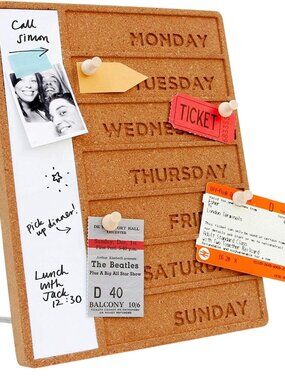 NWT Suck UK Essential Cork Board Whiteboard Weekly Planner. 65927220